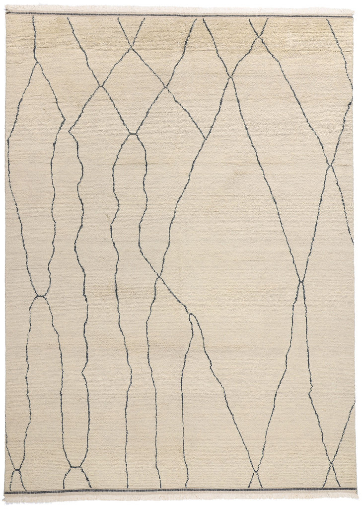 9 x 12 Rippled Silence Organic Modern Moroccan Rug 31292