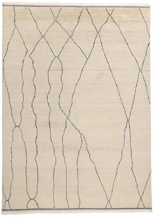 9 x 12 Rippled Silence Organic Modern Moroccan Rug 31292
