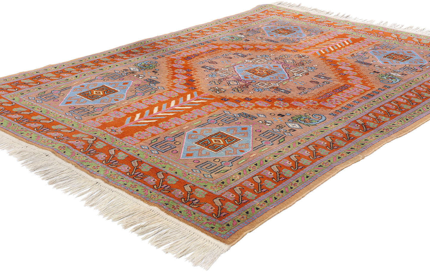 4 x 6 Vintage Pakistani Bokhara Rug 79141