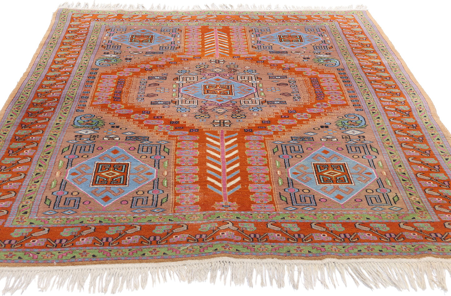 4 x 6 Vintage Pakistani Bokhara Rug 79141