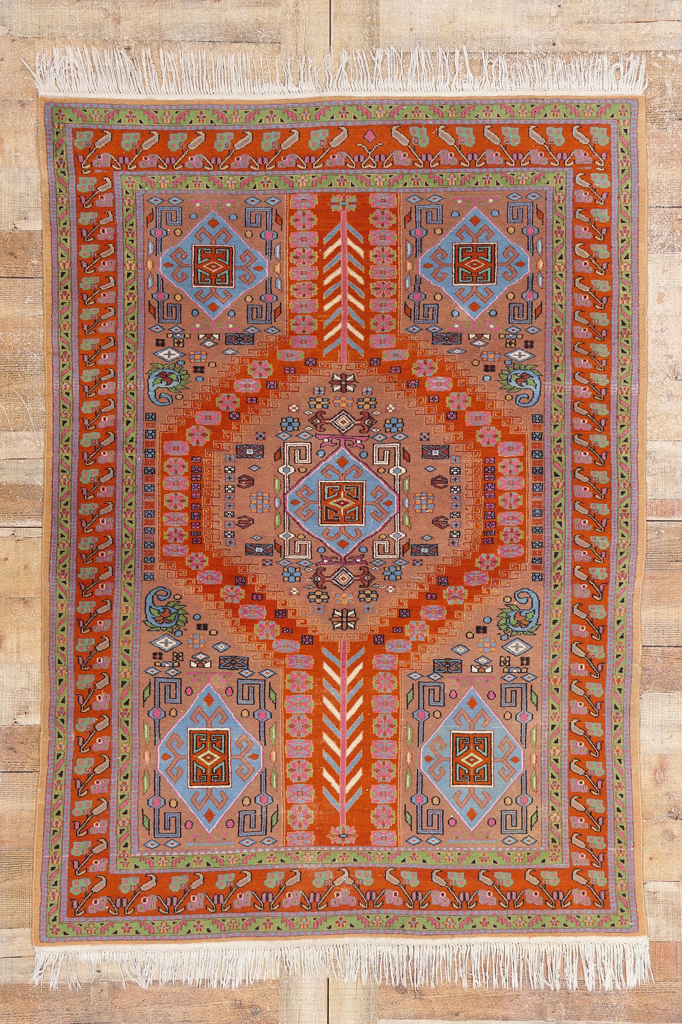 4 x 6 Vintage Pakistani Bokhara Rug 79141