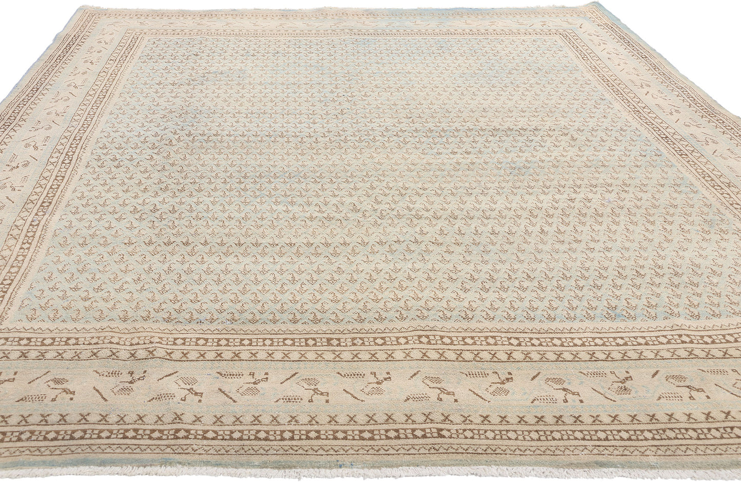 7 x 10 Vintage Persian Ardabil Rug 61309