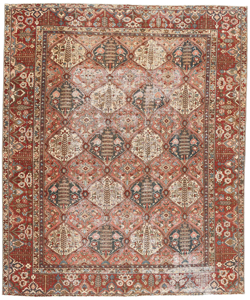 10 x 13 Antique Persian Bakhtiari Rug 61350