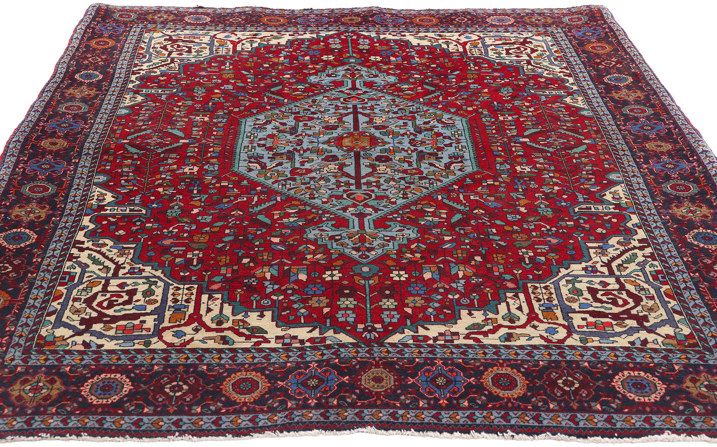 4 x 7 Vintage Persian Farahan Rug 61368