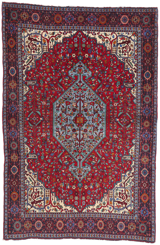 4 x 7 Vintage Persian Farahan Rug 61368