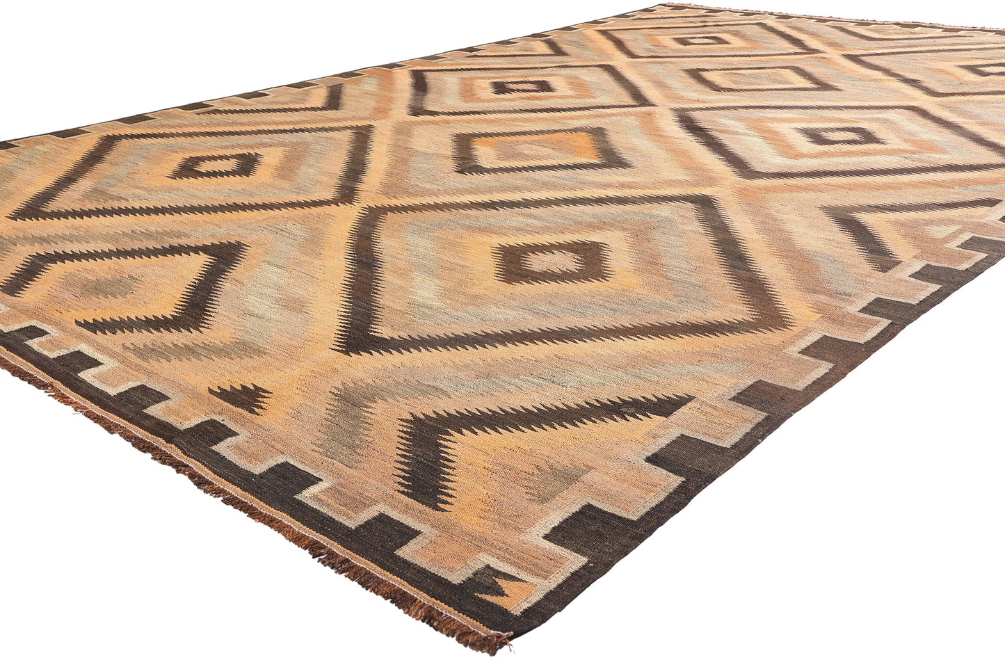 9 x 14 Vintage Persian Fars Kilim Rug 61307