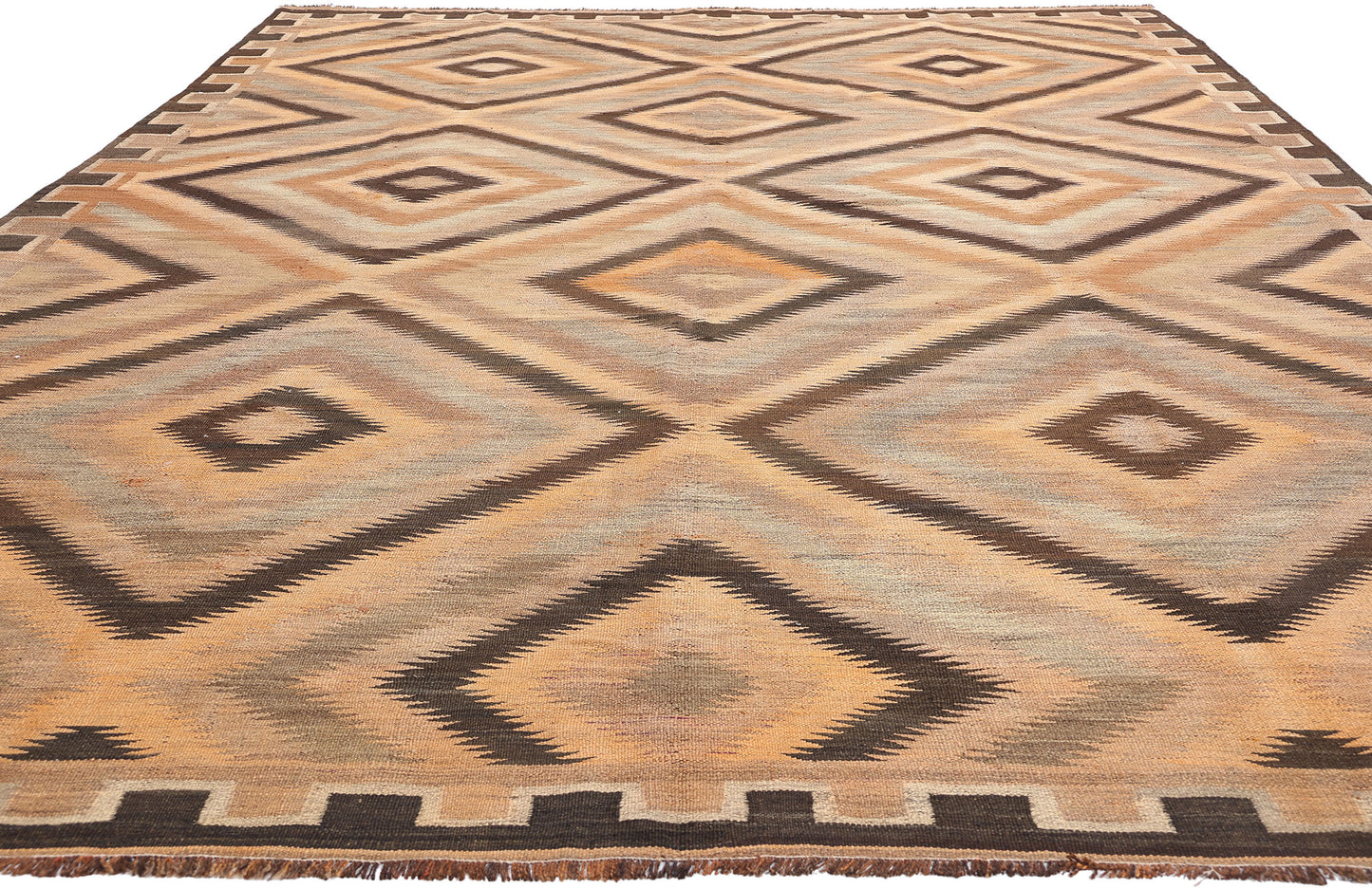 9 x 14 Vintage Persian Fars Kilim Rug 61307