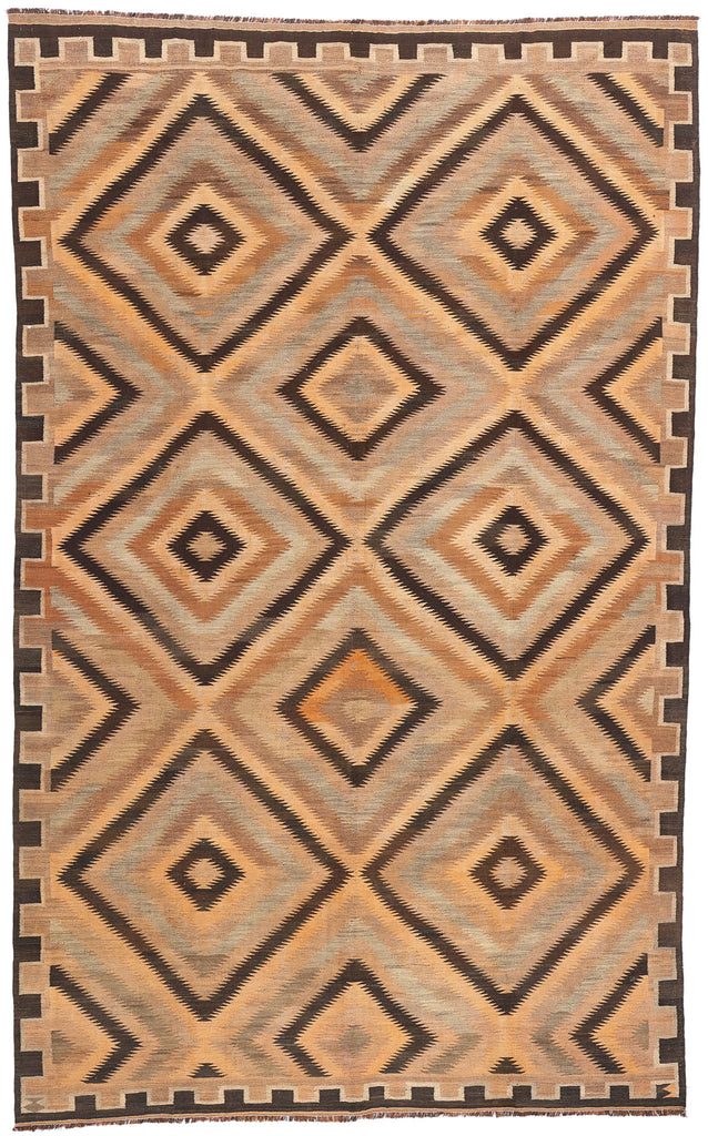 9 x 14 Vintage Persian Fars Kilim Rug 61307