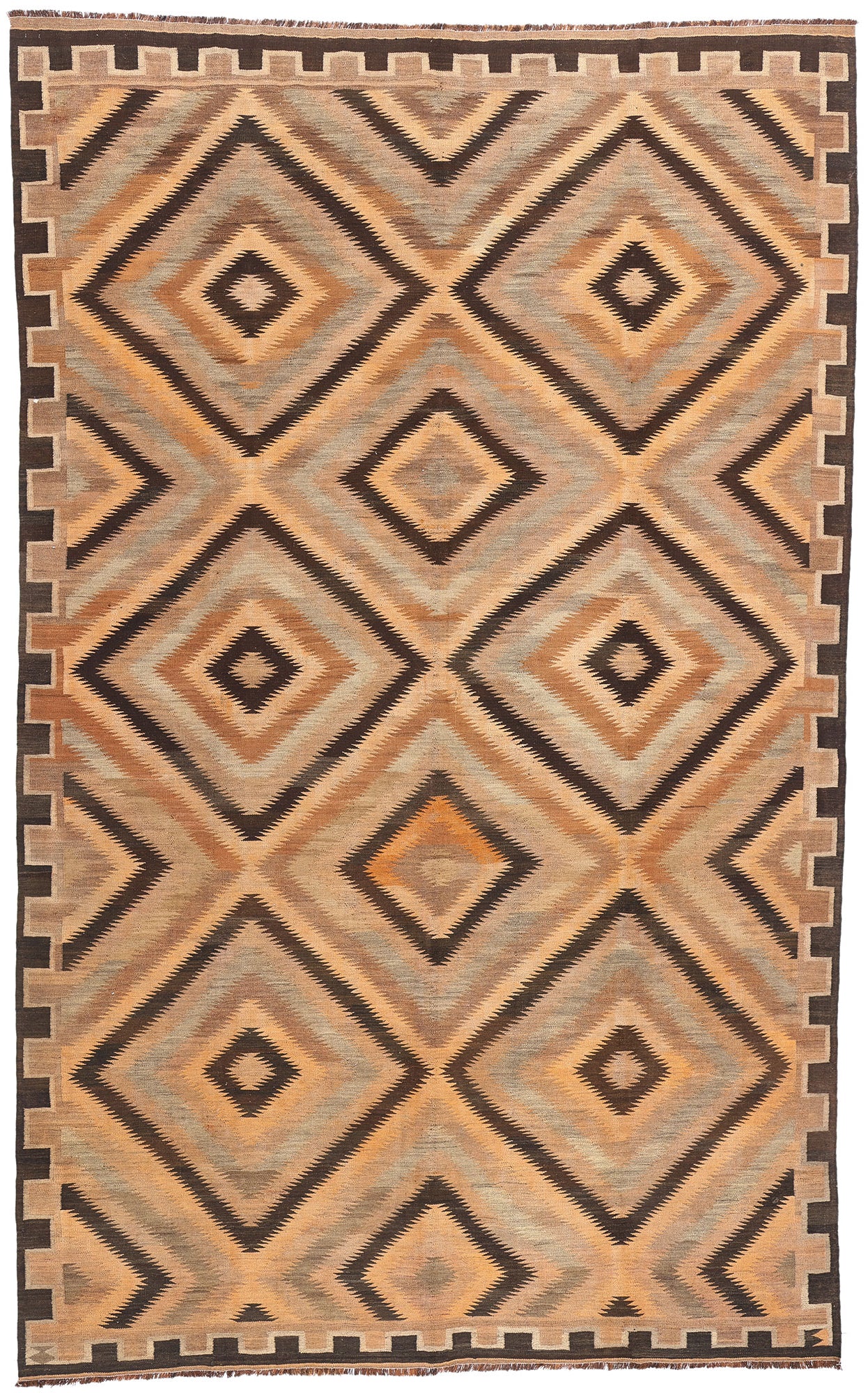 9 x 14 Vintage Persian Fars Kilim Rug 61307