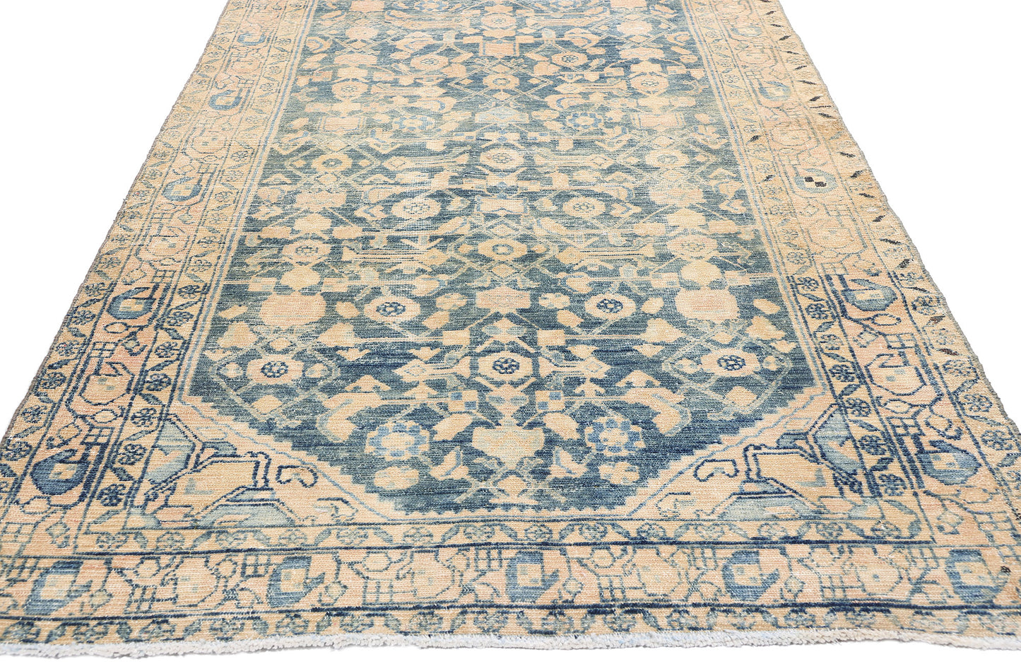 4 x 17 Antique Persian Hussainabad Hamadan Rug 61332