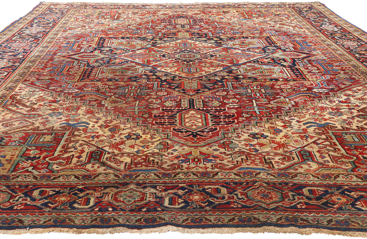 10 x 12 Antique Persian Heriz Rug 78967