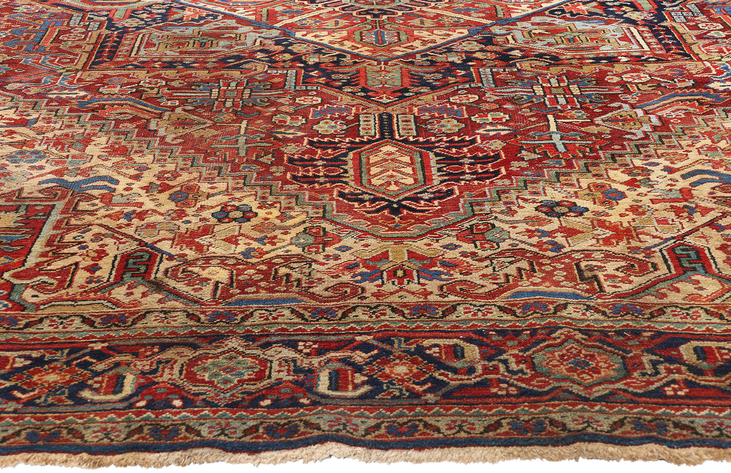 10 x 12 Antique Persian Heriz Rug 78967