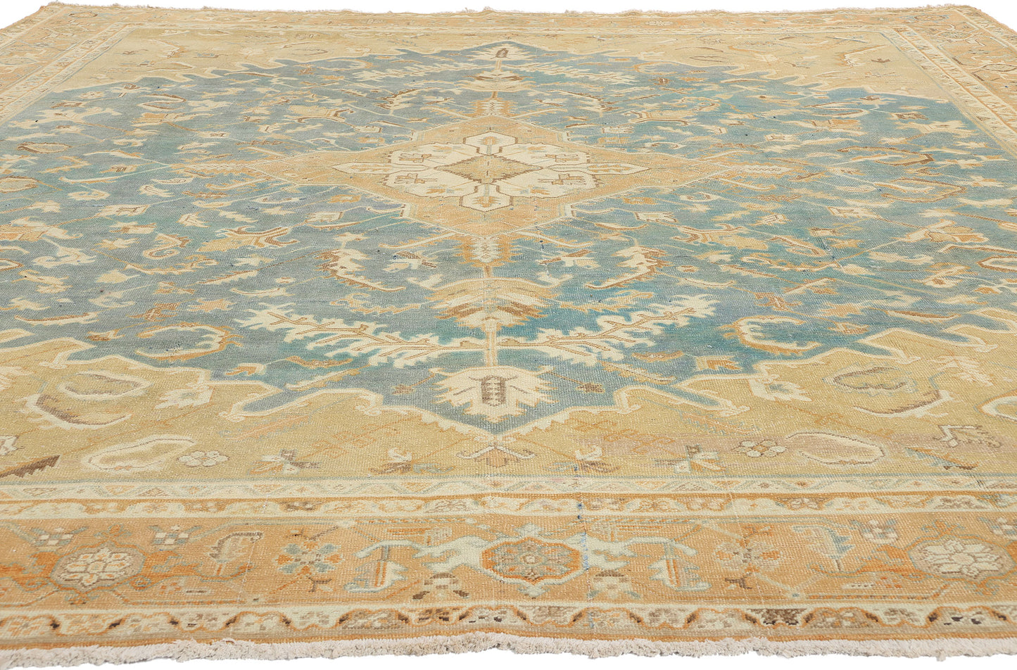11 x 13 Vintage Persian Heriz Rug 61301