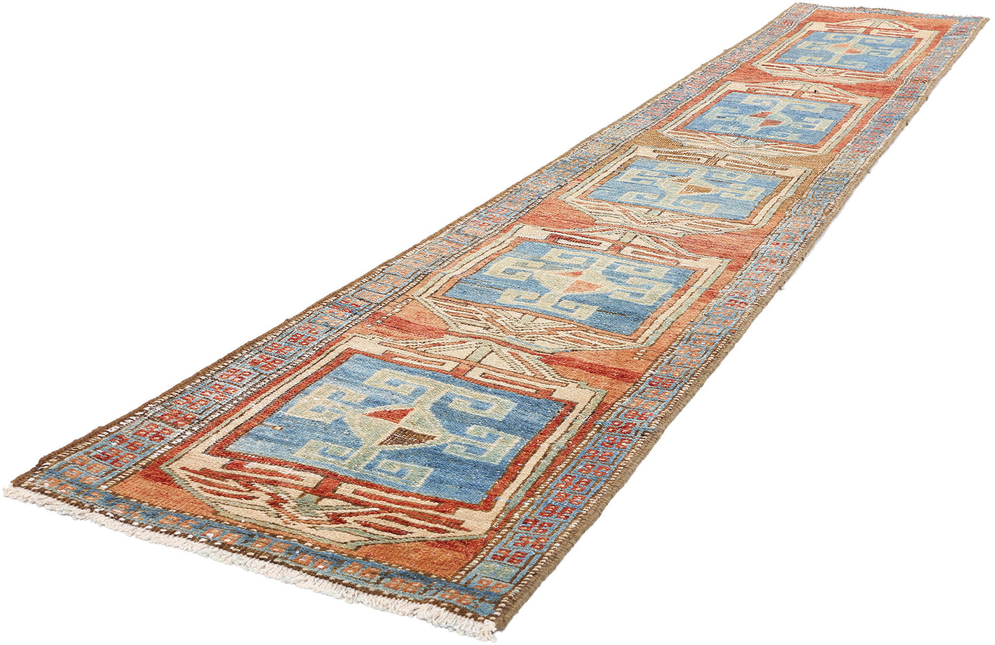 2 x 11 Antique Persian Heriz Rug 61336