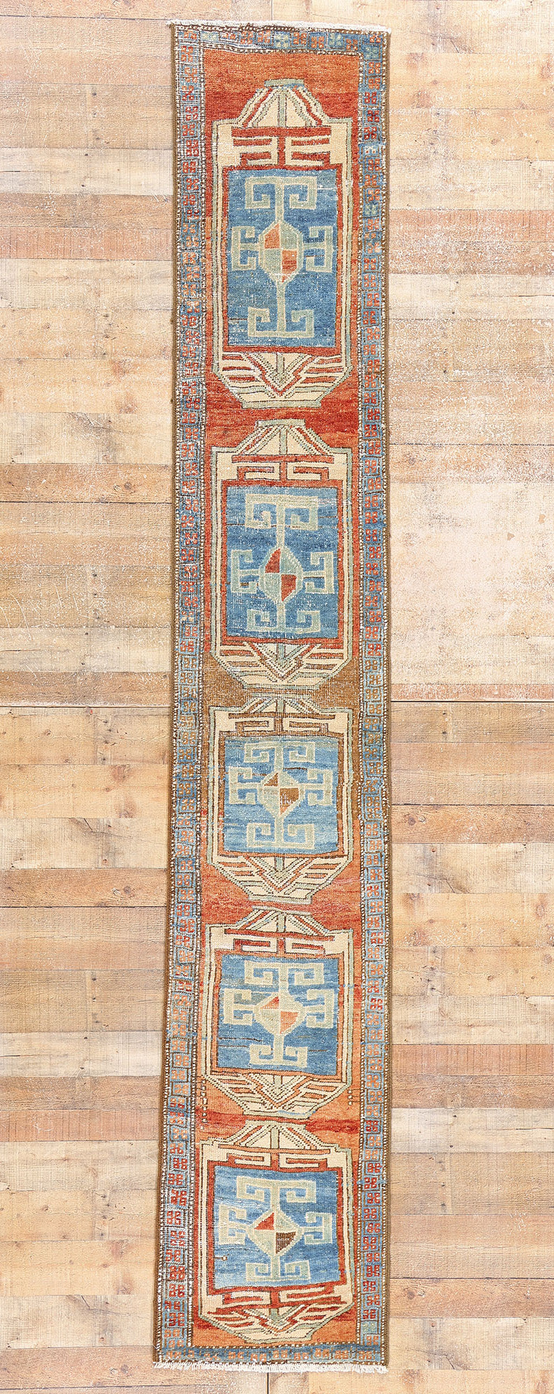 2 x 11 Antique Persian Heriz Rug 61336