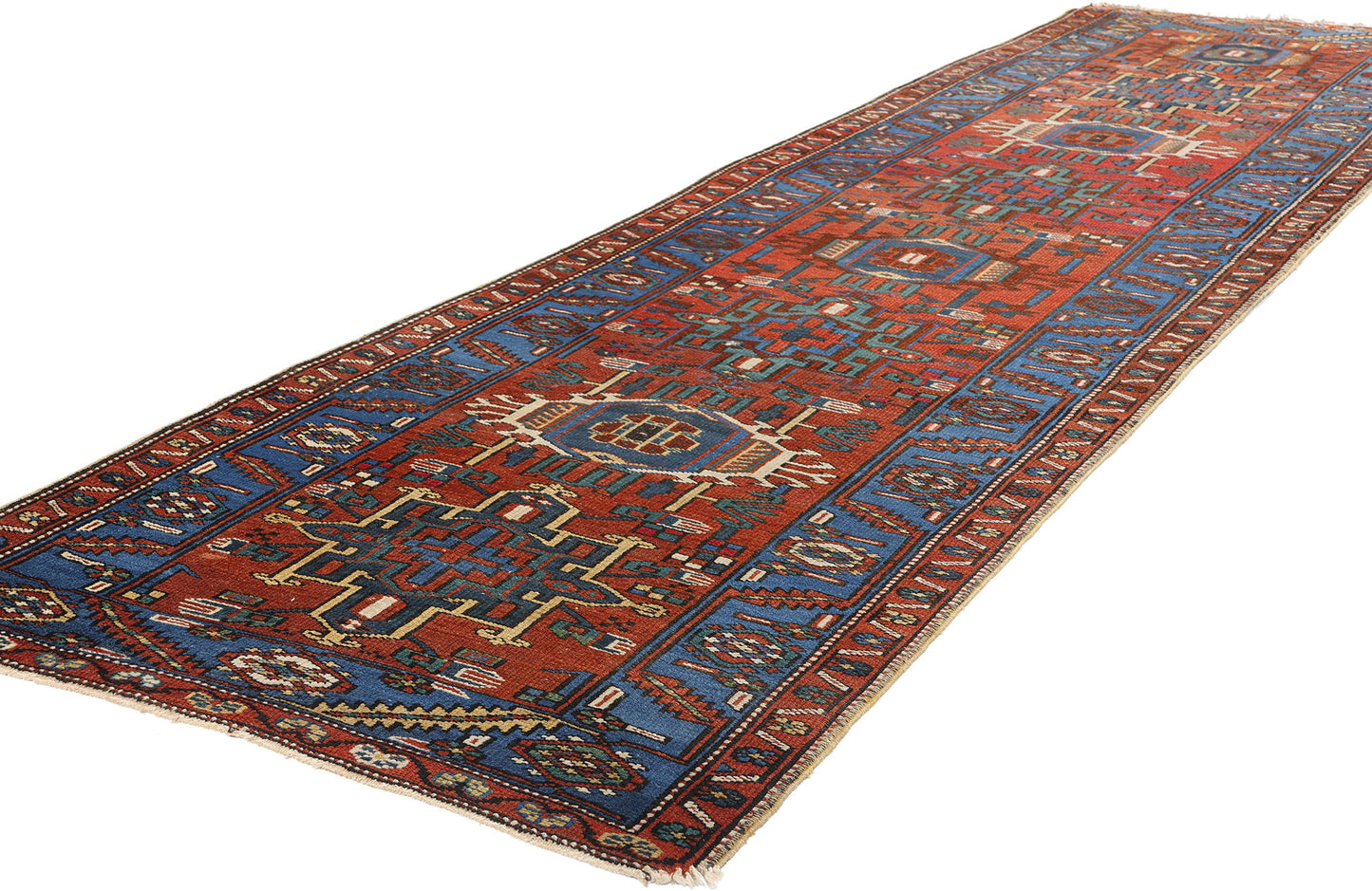 3 x 10 Vintage Persian Karaja Heriz Rug 78955