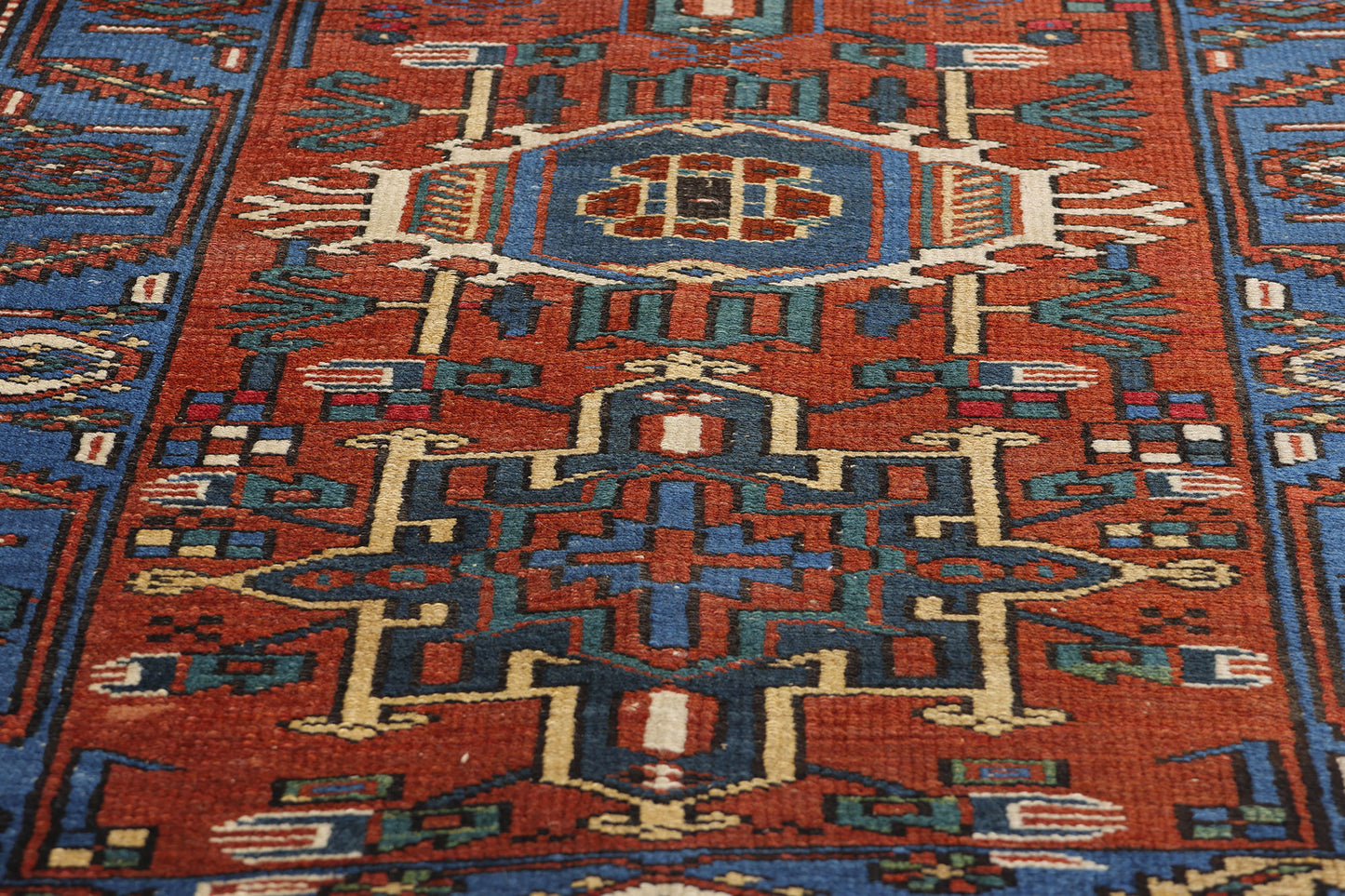 3 x 10 Vintage Persian Karaja Heriz Rug 78955