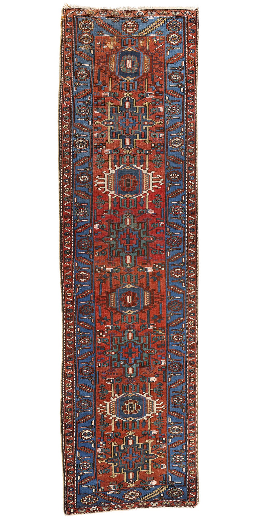 3 x 10 Vintage Persian Karaja Heriz Rug 78955