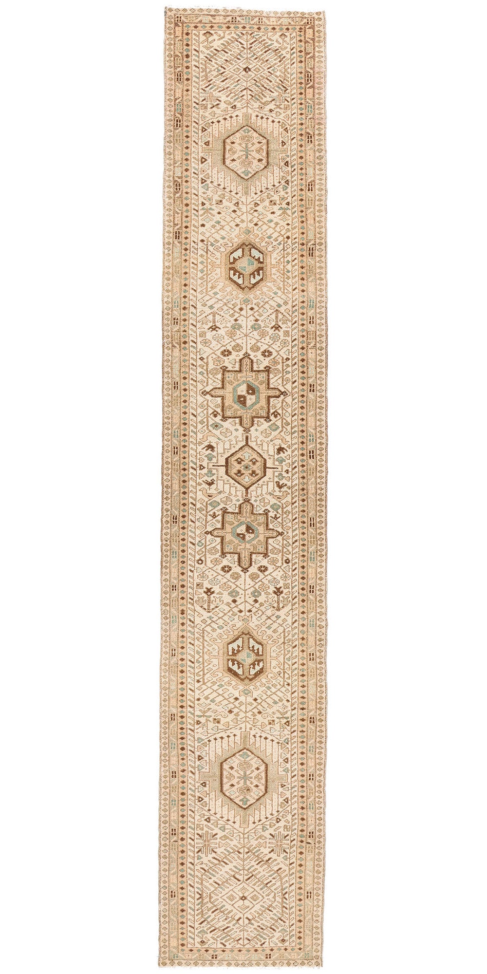 3 x 15 Vintage Persian Karaja Heriz Rug 61329