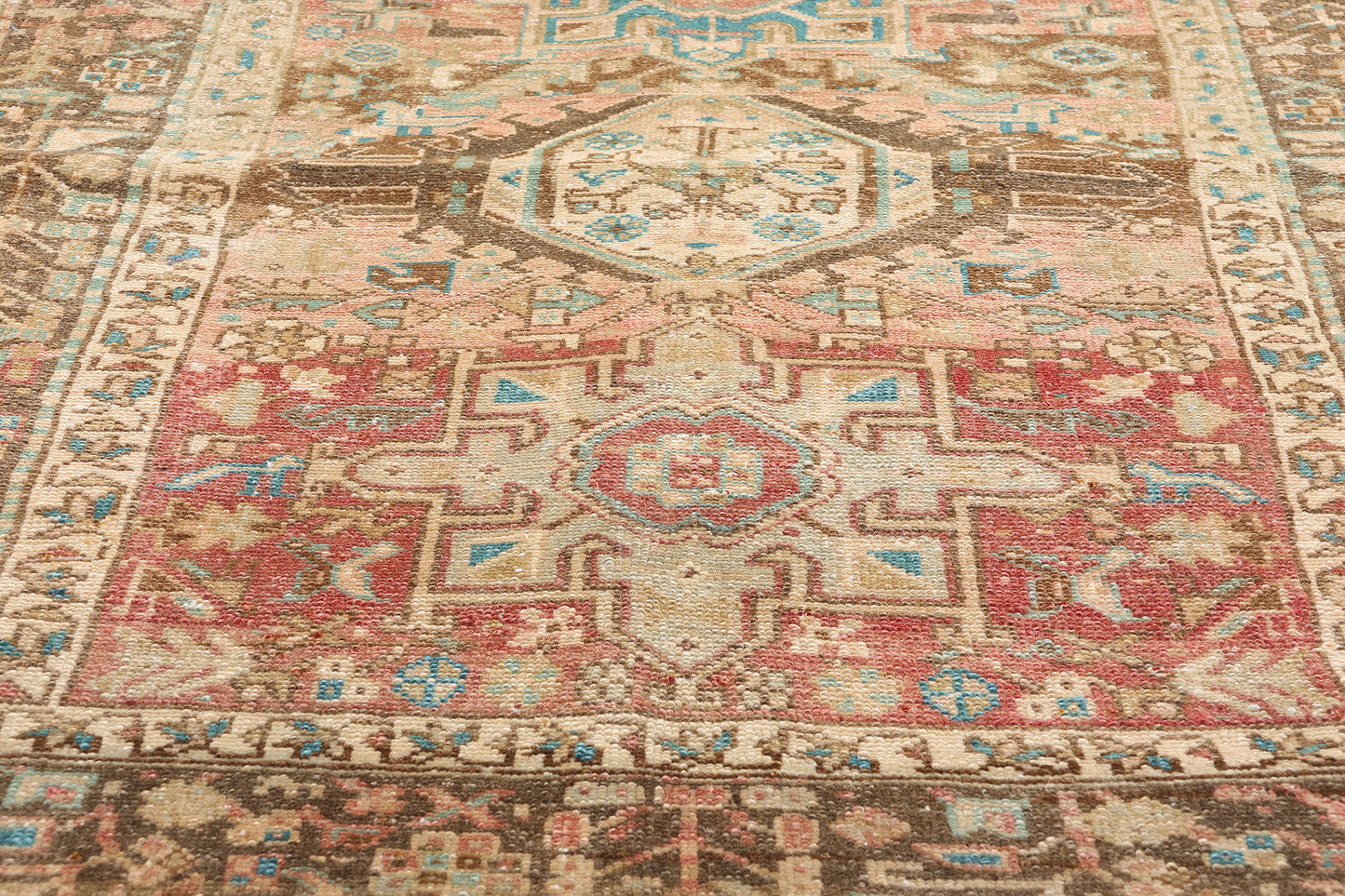 4 x 11 Vintage Persian Karaja Heriz Rug 61331