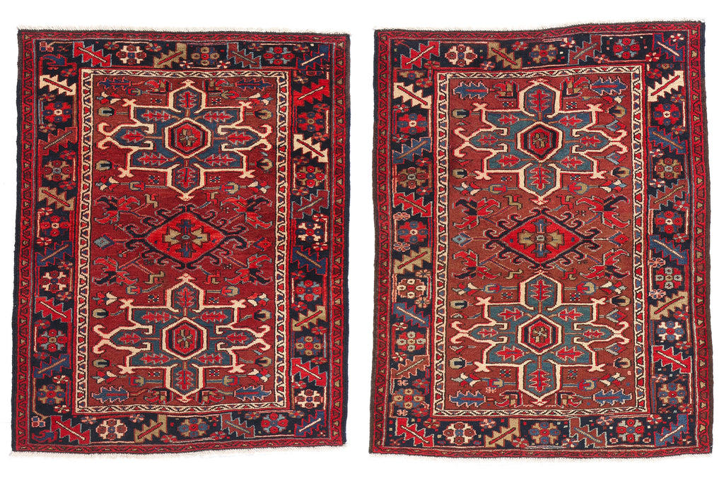 4 x 4 Vintage Persian Heriz Rug 61357