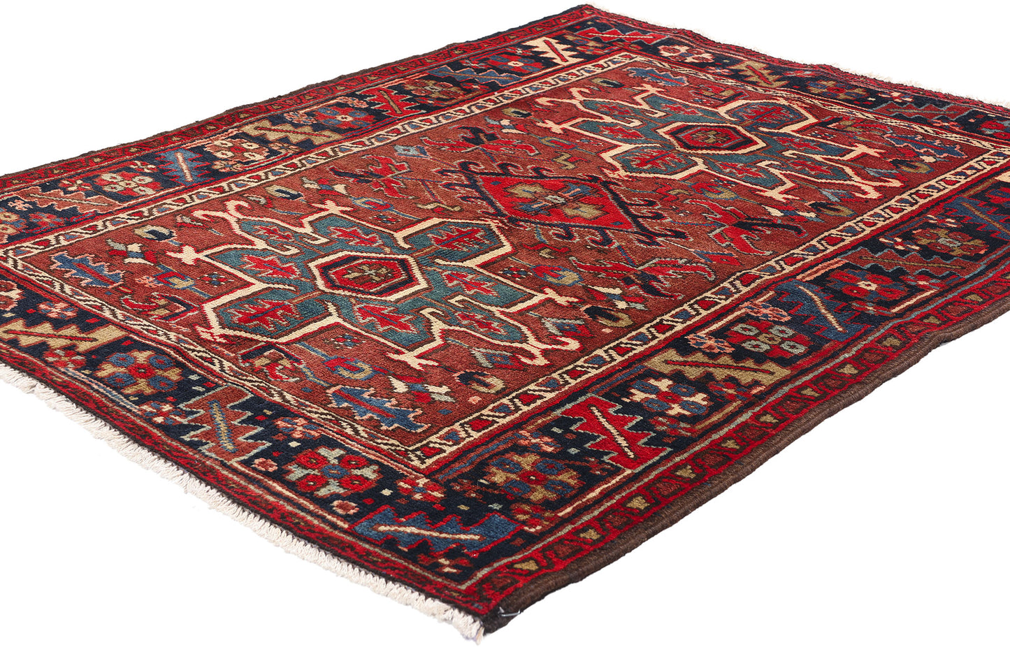 4 x 4 Vintage Persian Heriz Rug 61371