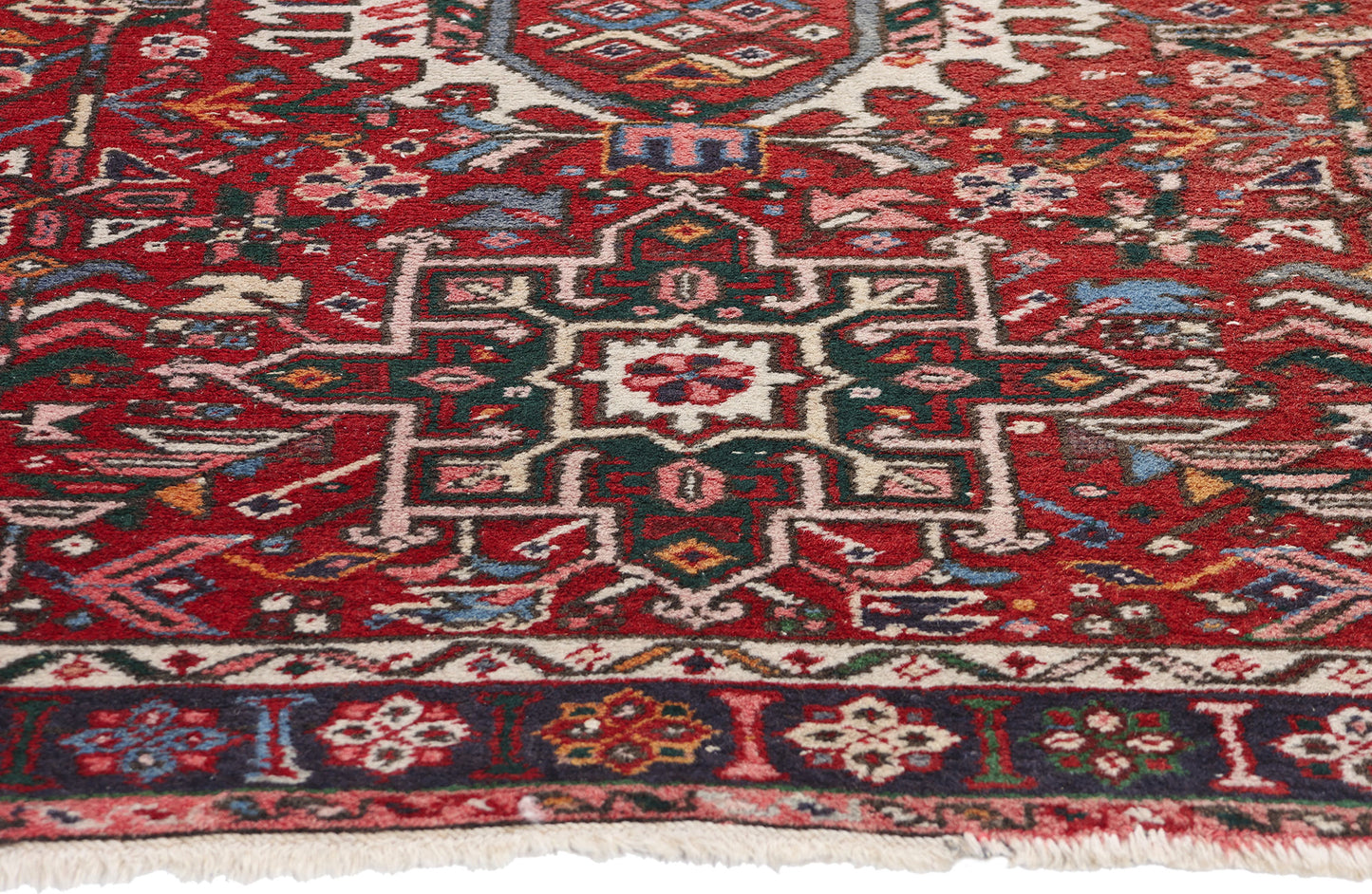 4 x 5 Vintage Persian Karaja Heriz Rug 78968