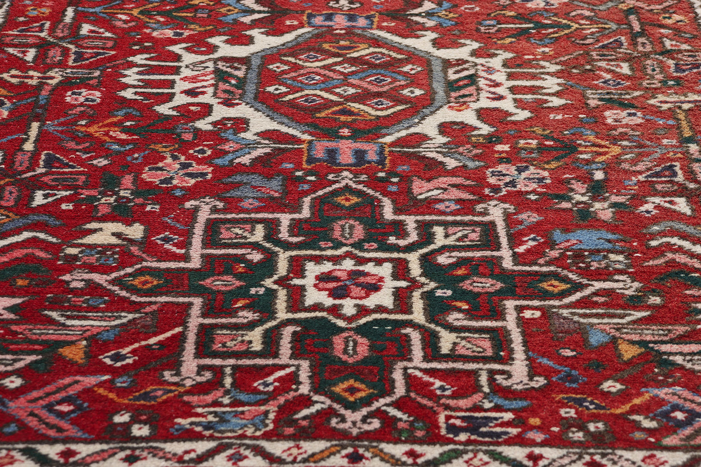 4 x 5 Vintage Persian Karaja Heriz Rug 78968