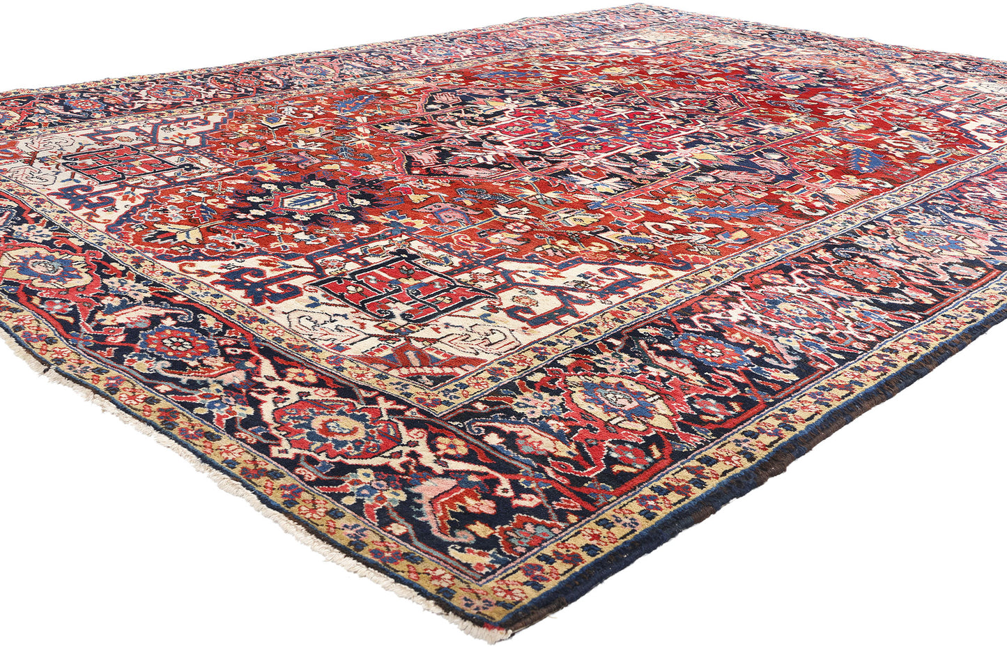 8 x 11 Antique Persian Heriz Rug 79179