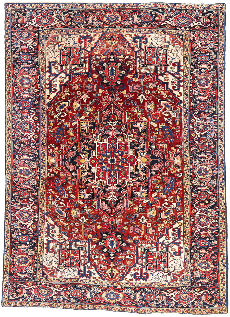 8 x 11 Antique Persian Heriz Rug 79179
