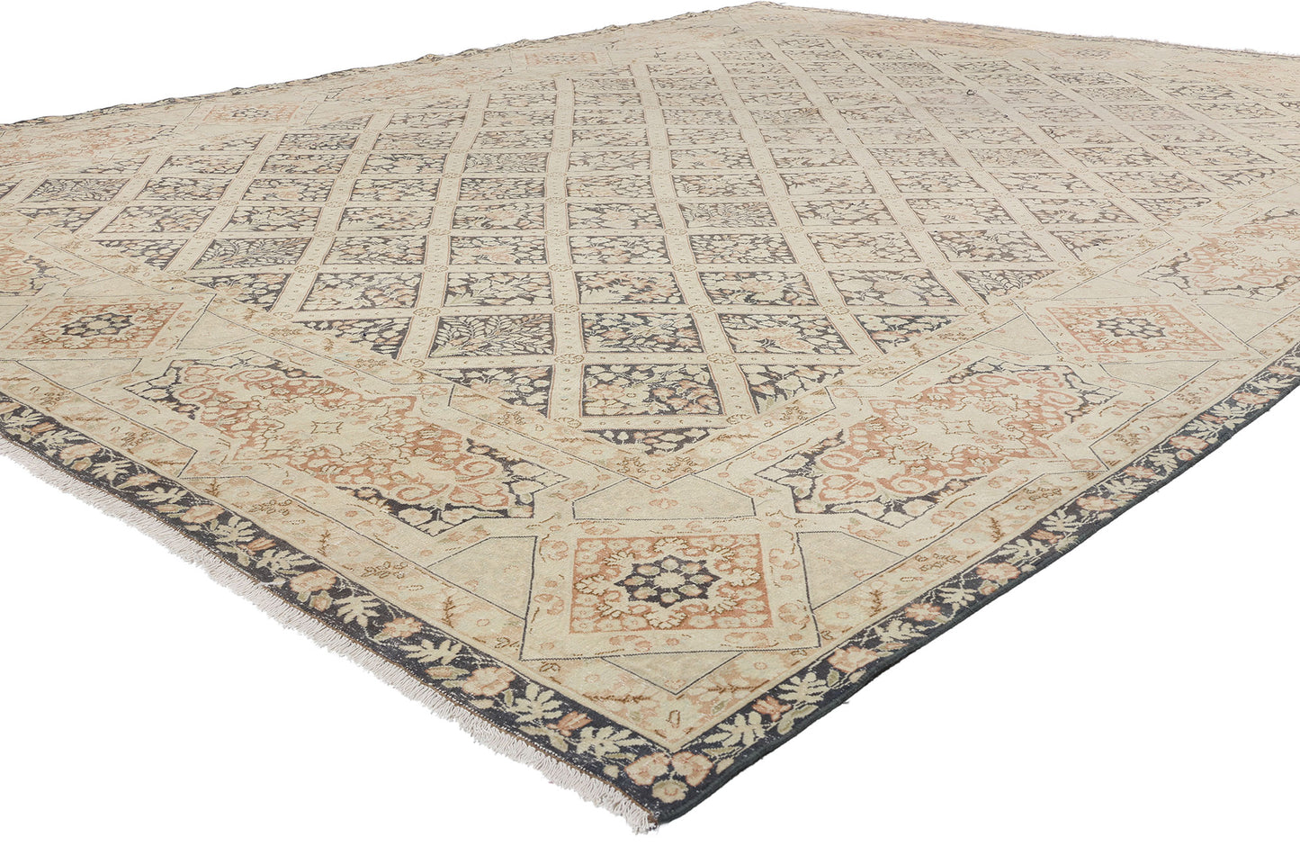 10 x 13 Antique Persian Garden Kerman Rug 61364