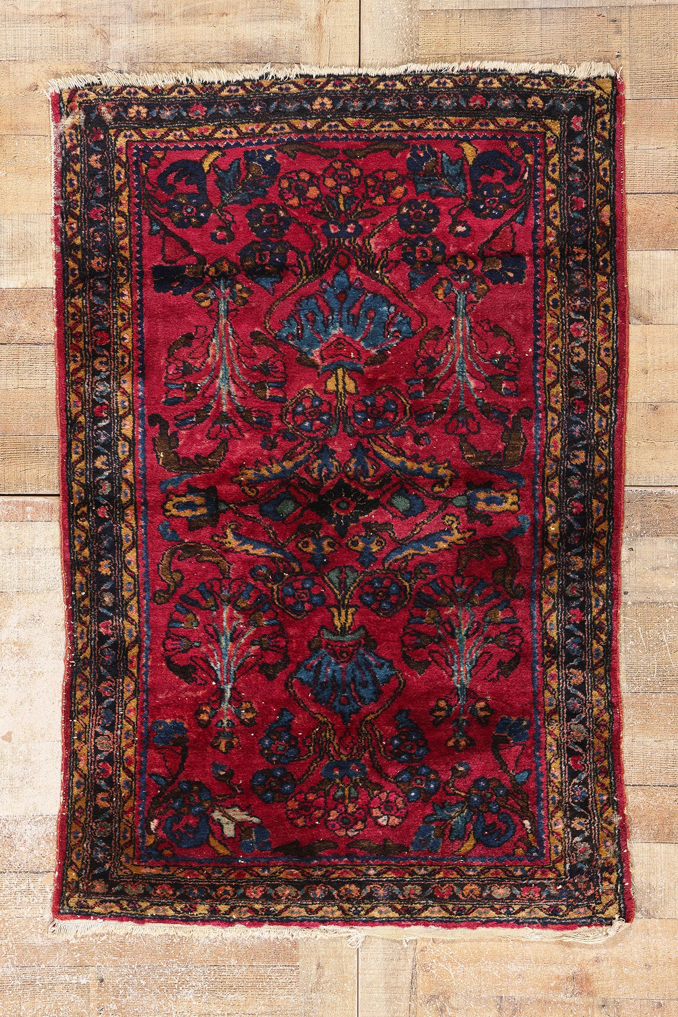 3 x 5 Antique Persian Lilihan Rug 79077