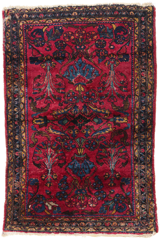 3 x 5 Antique Persian Lilihan Rug 79077