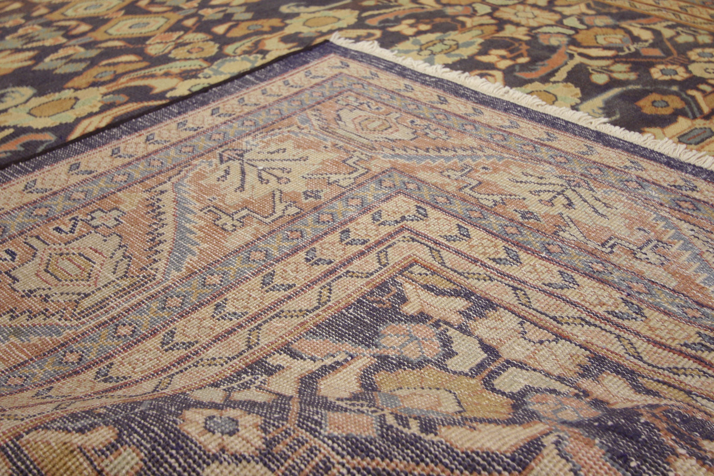 7 x 10 - Brown Vintage Persian Mahal Rug - 75830