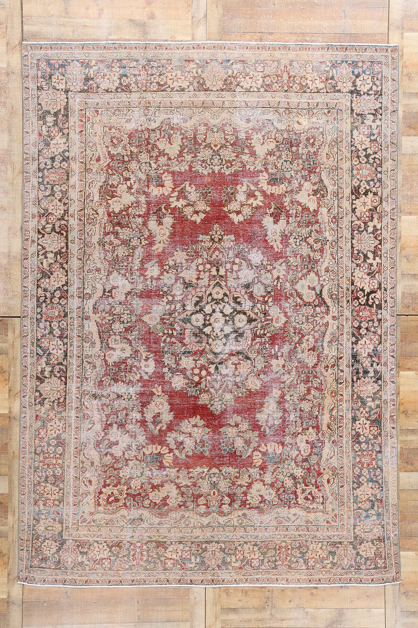 8 x 12 Antique Persian Mahal Rug 61339