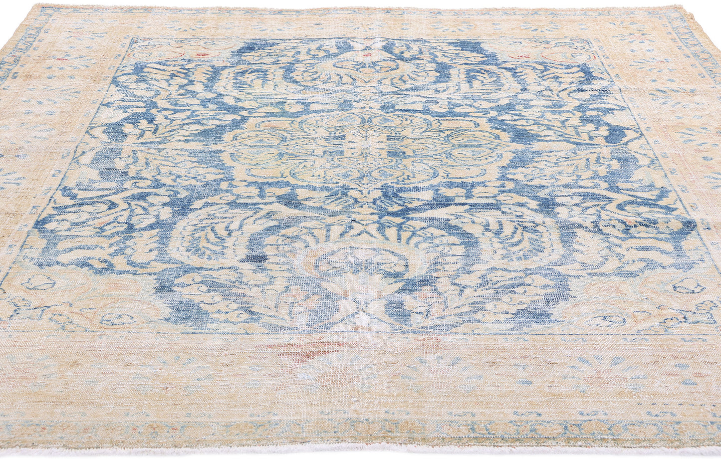6 x 7 Antique Blue Persian Malayer Rug 61320