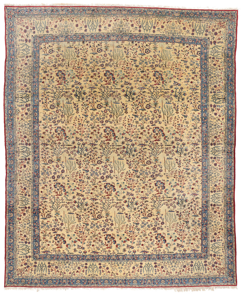 10 x 13 Vintage Tudeshk Persian Nain Rug 79126