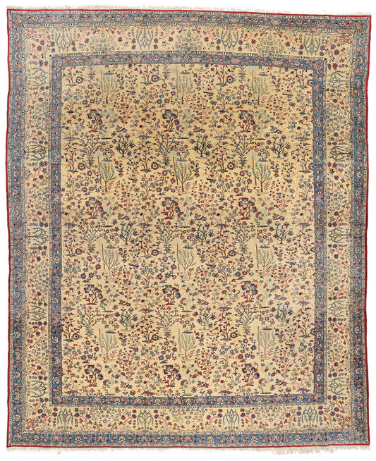 10 x 13 Vintage Tudeshk Persian Nain Rug 79126