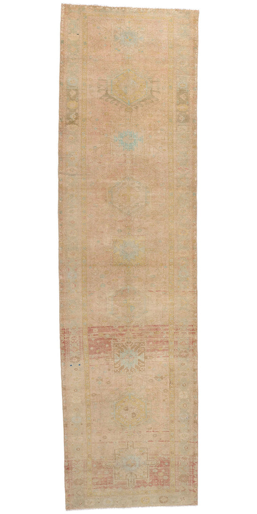 4 x 14 Antique Earth-Tone Persian Northwest Rug 61349