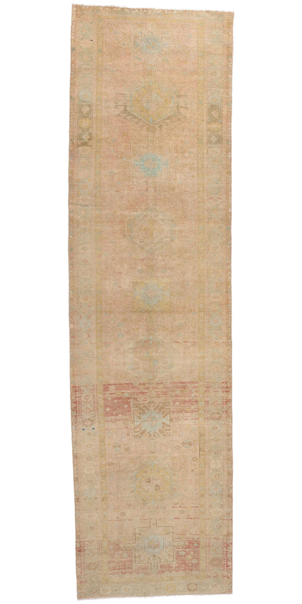 4 x 14 Antique Earth-Tone Persian Northwest Rug 61349