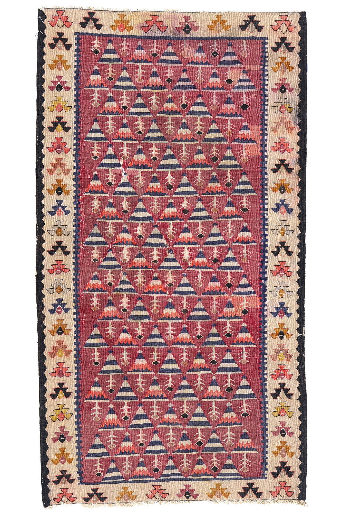 3 x 5 Antique Persian Shahsavan Kilim Rug 78940
