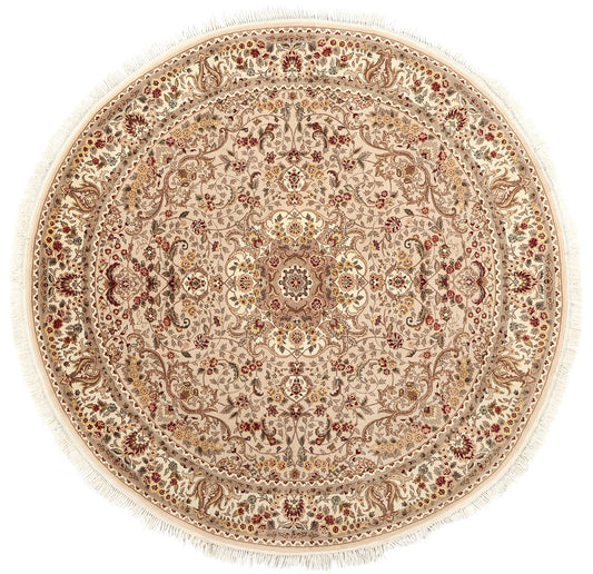 8 x 8 Vintage Chinese Tabriz Round Area Rug 74981