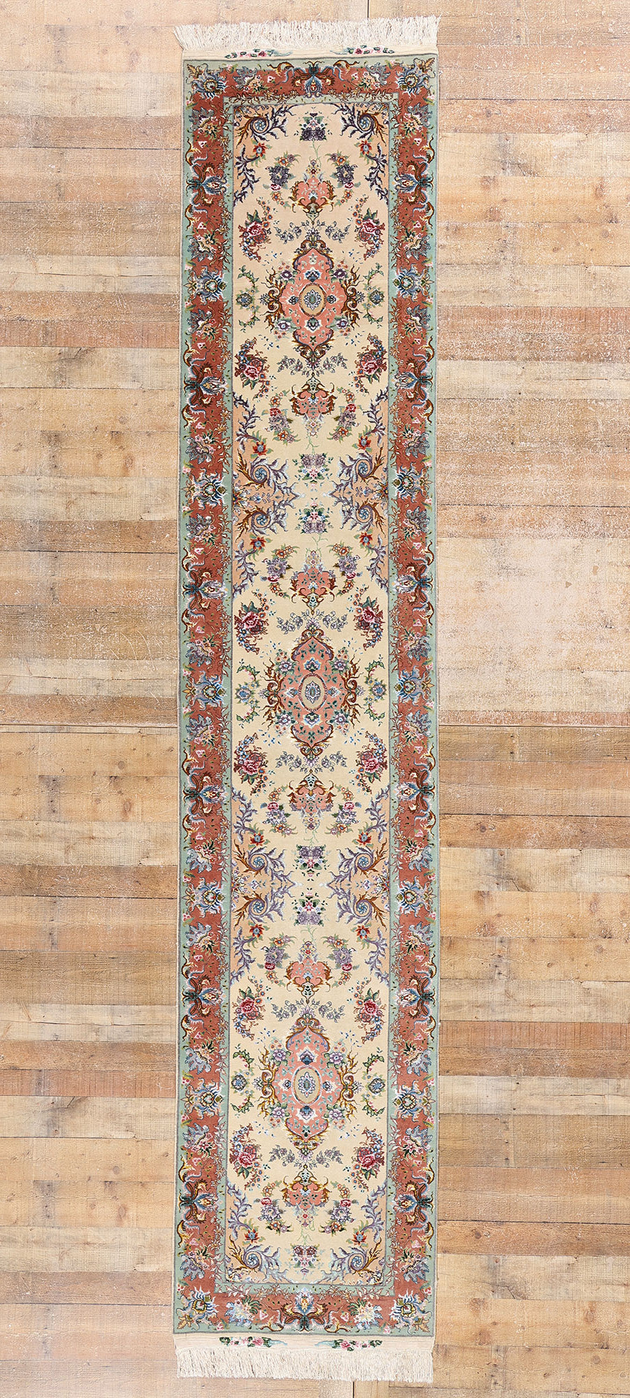 3 x 13 Vintage Persian Tabriz Rug 79137