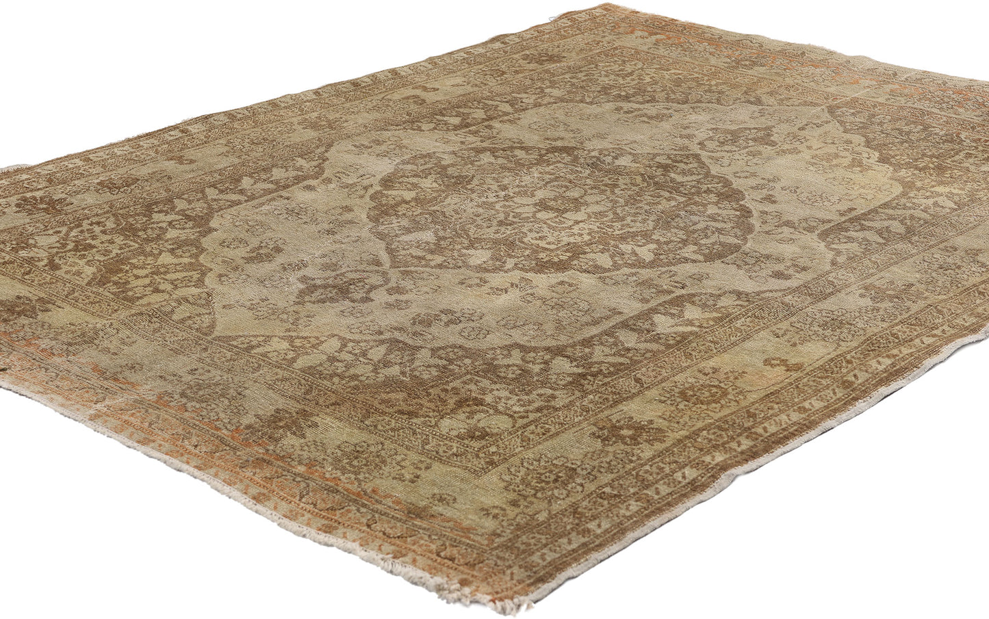 4 x 5 Antique Persian Tabriz Rug 78784
