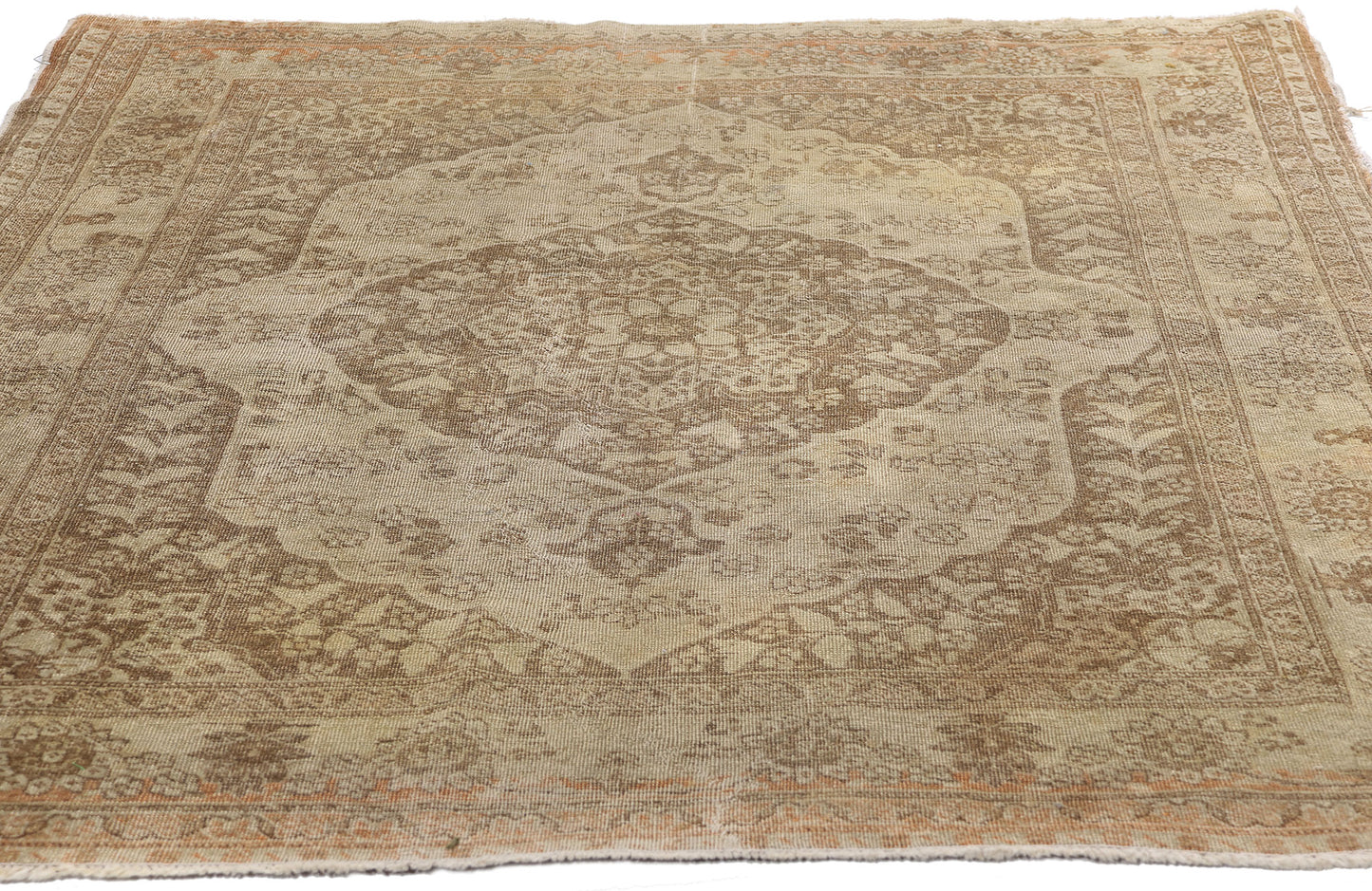 4 x 5 Antique Persian Tabriz Rug 78784