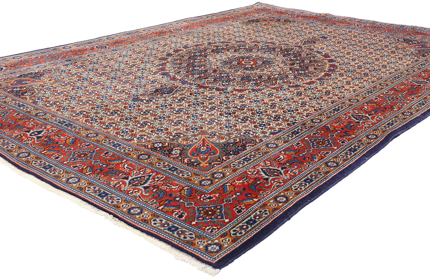 6 x 9 Vintage Persian Mahi Tabriz Rug 79107