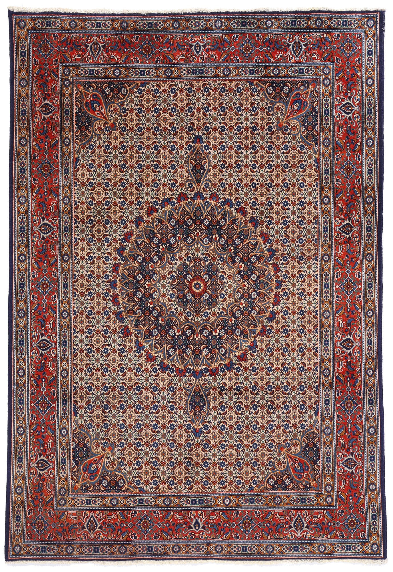 6 x 9 Vintage Persian Mahi Tabriz Rug 79107