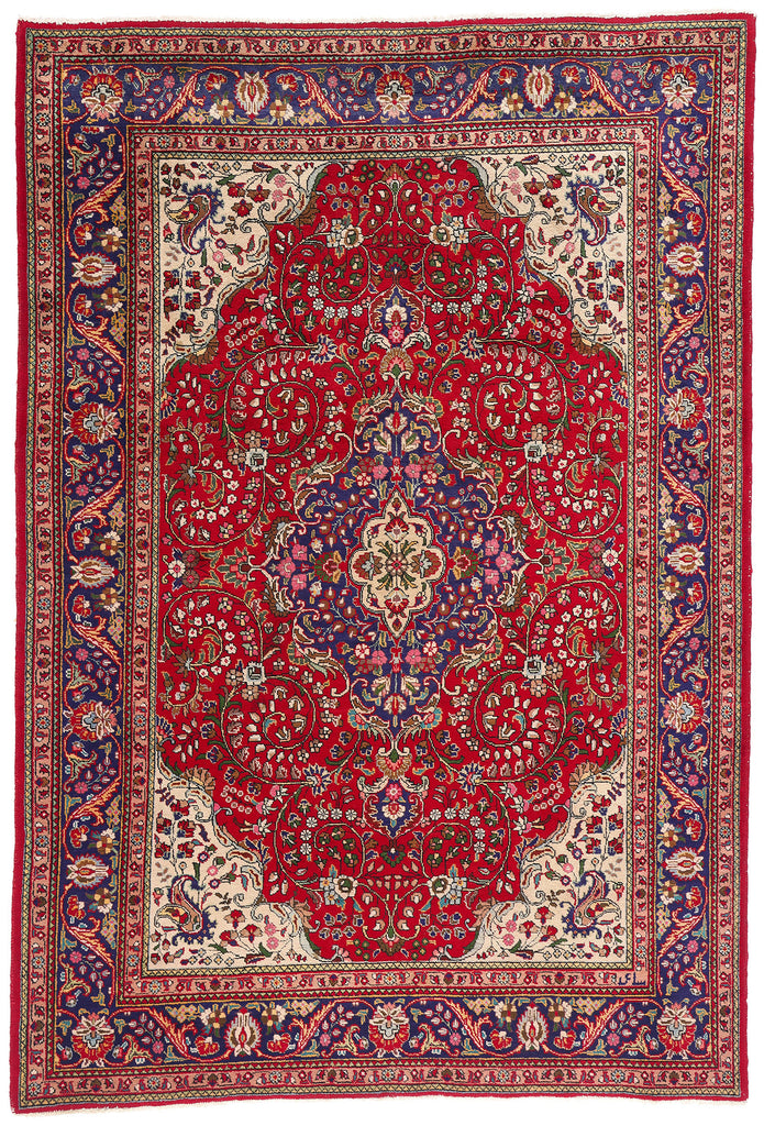 7 x 10 Vintage Persian Tabriz Rug 79146