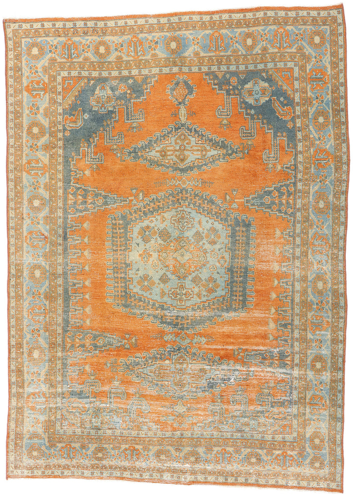 7 x 10 Antique Orange Persian Viss Rug 61319