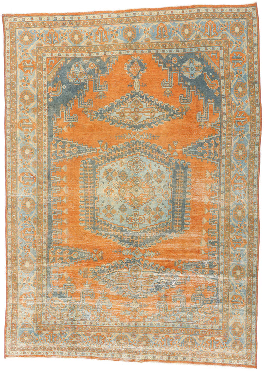 7 x 10 Antique Orange Persian Viss Rug 61319